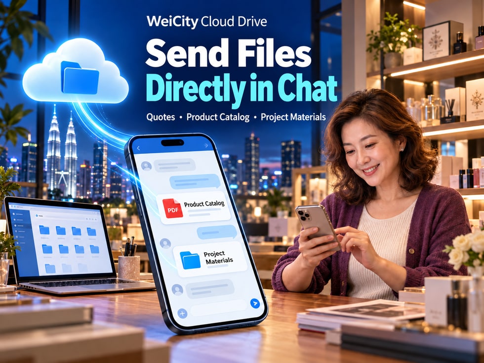 7 How to Send Cloud Drive Files and Folders in WeiCity Chat? A Guide to Sharing Customer Materials