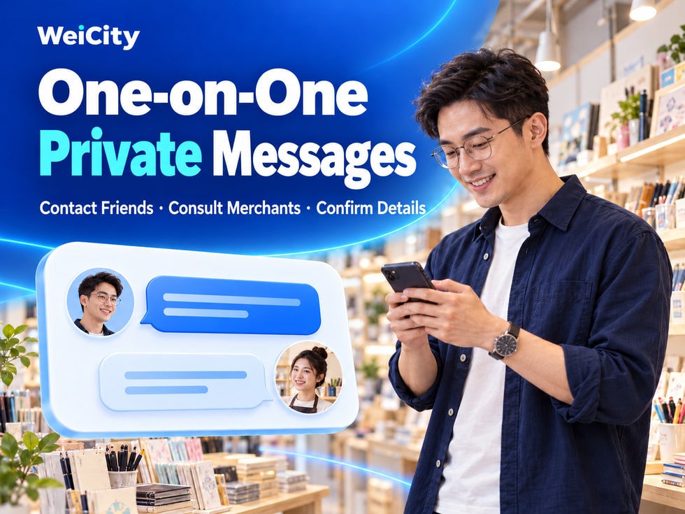 2 How to Use WeiCity Private Messages: Hold One-on-One Conversations with Friends, Contacts, and Merchants