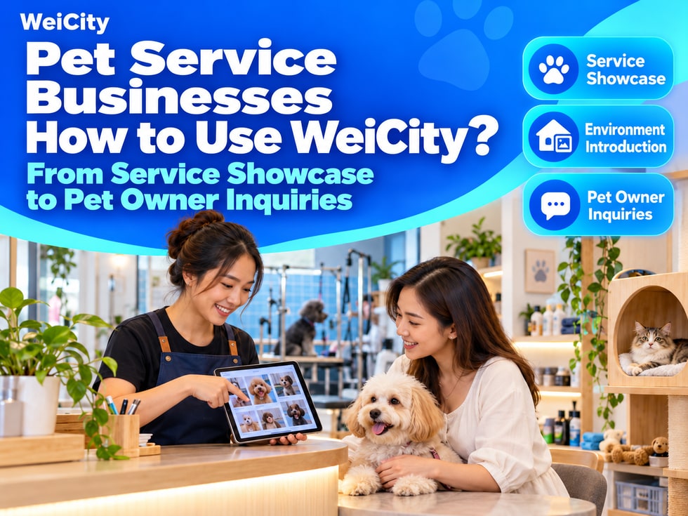 8 How Pet Service Merchants Can Use WeiCity: From Service Display to Pet Owner Inquiries