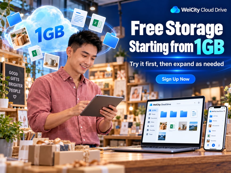 13 How Much Space Does WeiCity Free Cloud Drive Have? 1GB Free Capacity and Feature Overview
