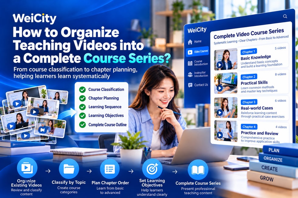 3 How to Organise Teaching Videos into a Complete Course Series? From Course Categories to Chapter Planning