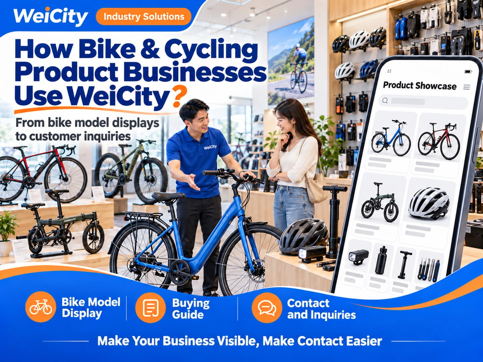 How Bicycle and Cycling Gear Merchants Can Use WeiCity: From Model Showcase to Customer Inquiries