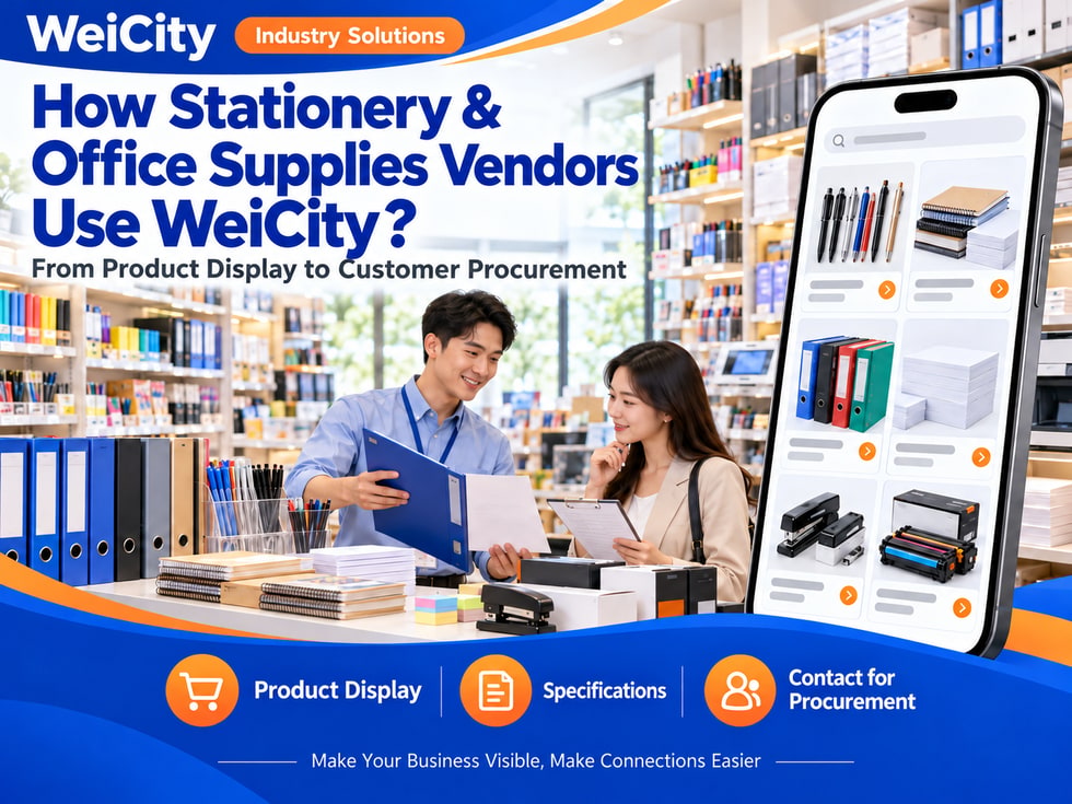 How Stationery and Office Supply Merchants Can Use WeiCity: From Product Showcase to Customer Purchasing