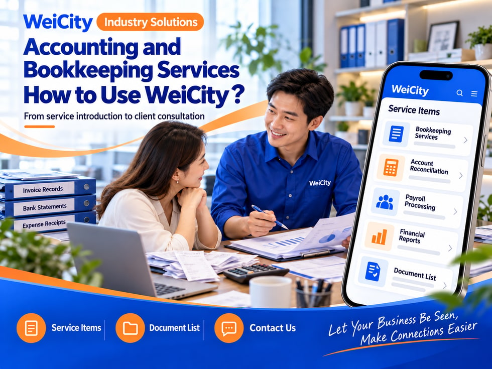How Accounting and Bookkeeping Service Providers Can Use WeiCity: From Service Overview to Client Inquiries