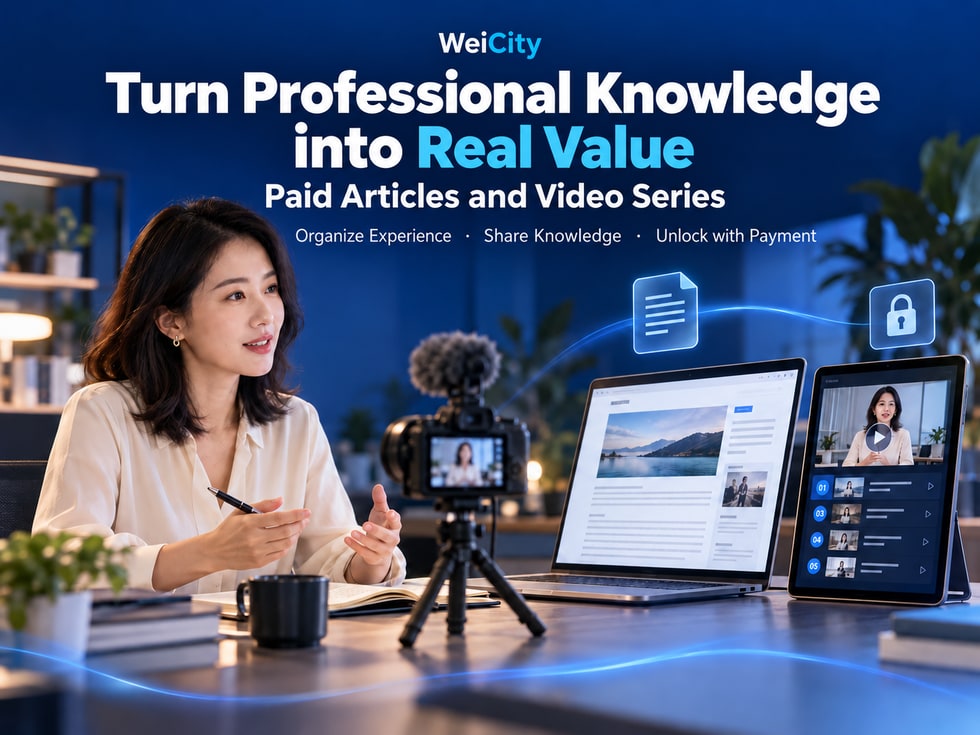 1 WeiCity Paid Content: Getting to Know Monetization Options for Paid Articles and Video Series
