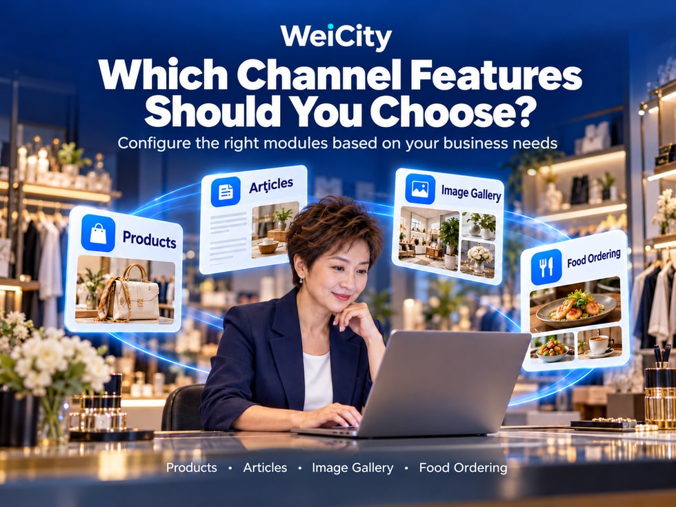 5 How do I choose WeiCity merchant channel feature modules? Set up your channel based on business needs