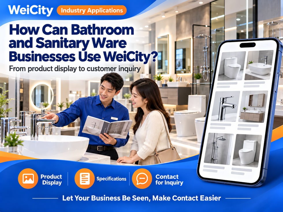 How Bathroom and Sanitary Ware Merchants Can Use WeiCity: From Product Showcase to Customer Inquiries