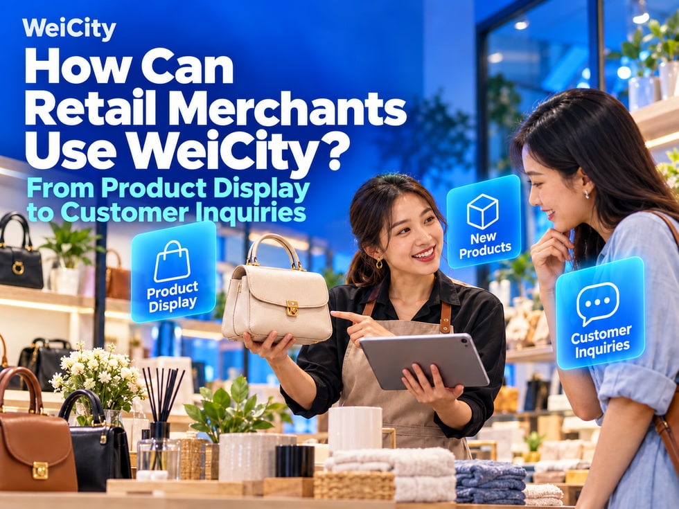 2 How Retail Merchants Can Use WeiCity: From Product Display to Customer Purchase Inquiries