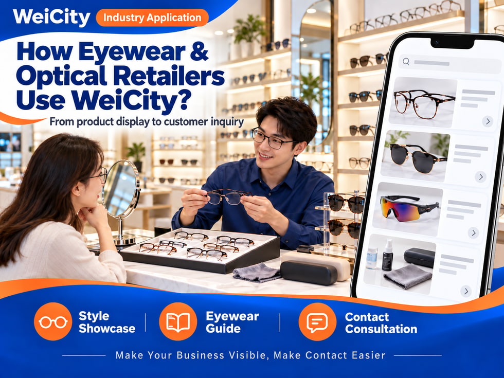 24 How Eyewear & Optical Merchants Can Use WeiCity: From Product Display to Customer Inquiries