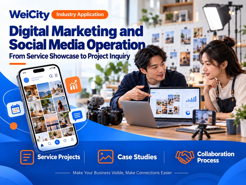 75 How Digital Marketing and Social Media Outsourcing Services Can Use WeiCity: From Service Showcase to Project Quotes