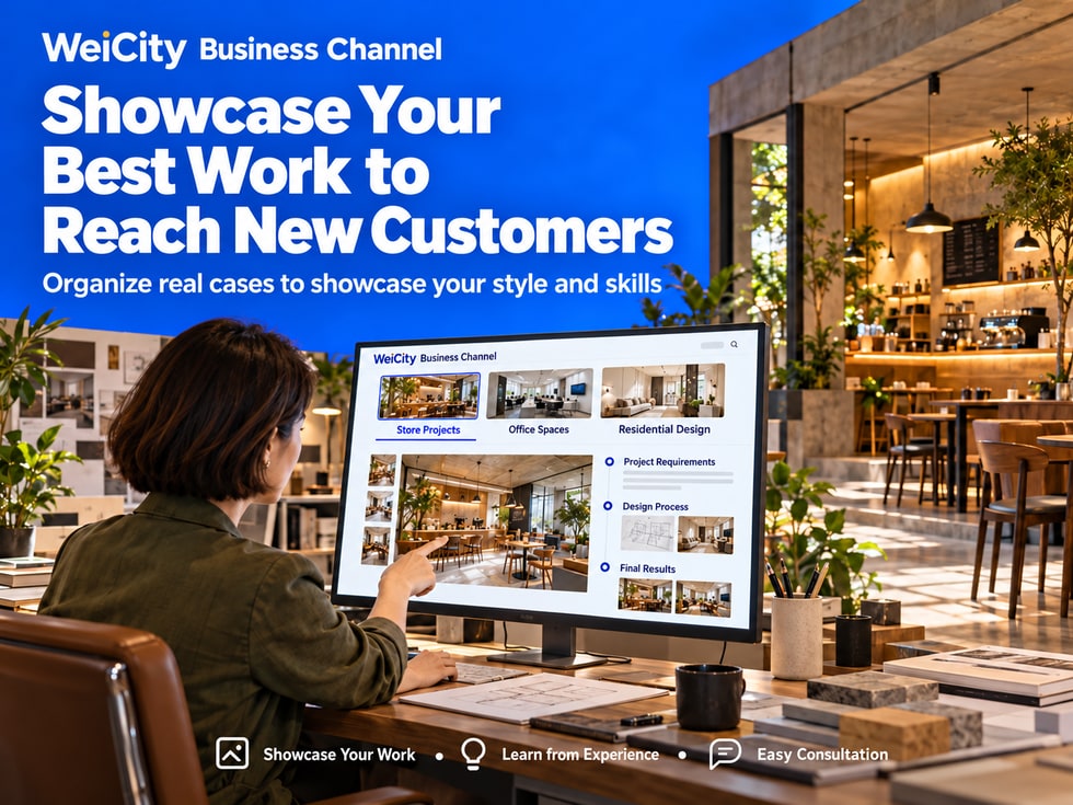 5 📸 Do customers see the great work you've done? Use the WeiCity merchant channel to showcase real cases