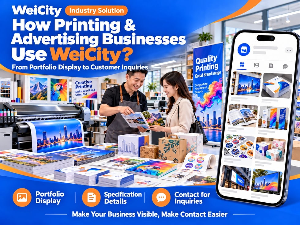 12 How Printing & Advertising Production Merchants Can Use WeiCity: From Work Display to Customer Quote Requests
