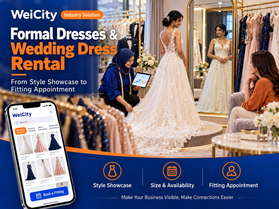 92 How Can Formalwear and Wedding Dress Rental Merchants Use WeiCity? From Style Display to Fitting Appointments