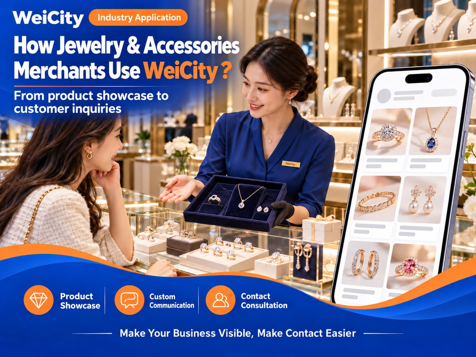 How Jewelry and Accessories Merchants Can Use WeiCity: From Style Showcase to Customer Inquiries