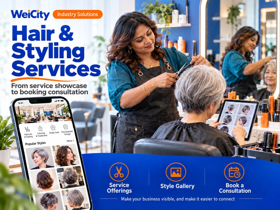 85 How Can Hair Salons and Styling Merchants Use WeiCity? From Service Display to Booking Inquiries