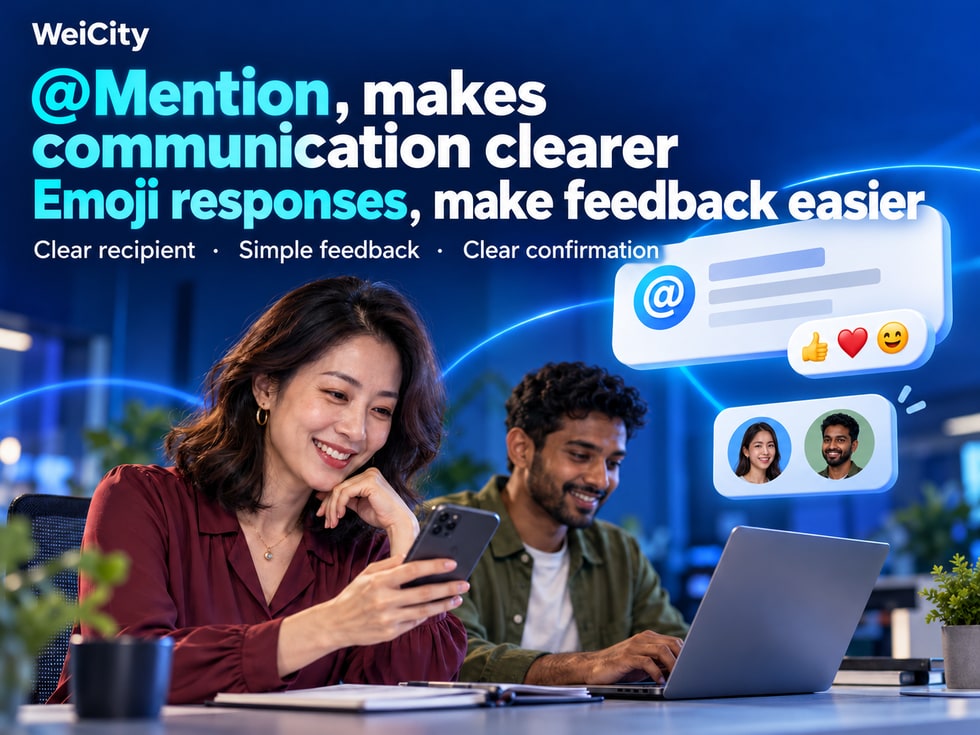 8 WeiCity Group Chat @Mentions and Emoji Reactions: Make Communication Targets Clearer and Responses Easier