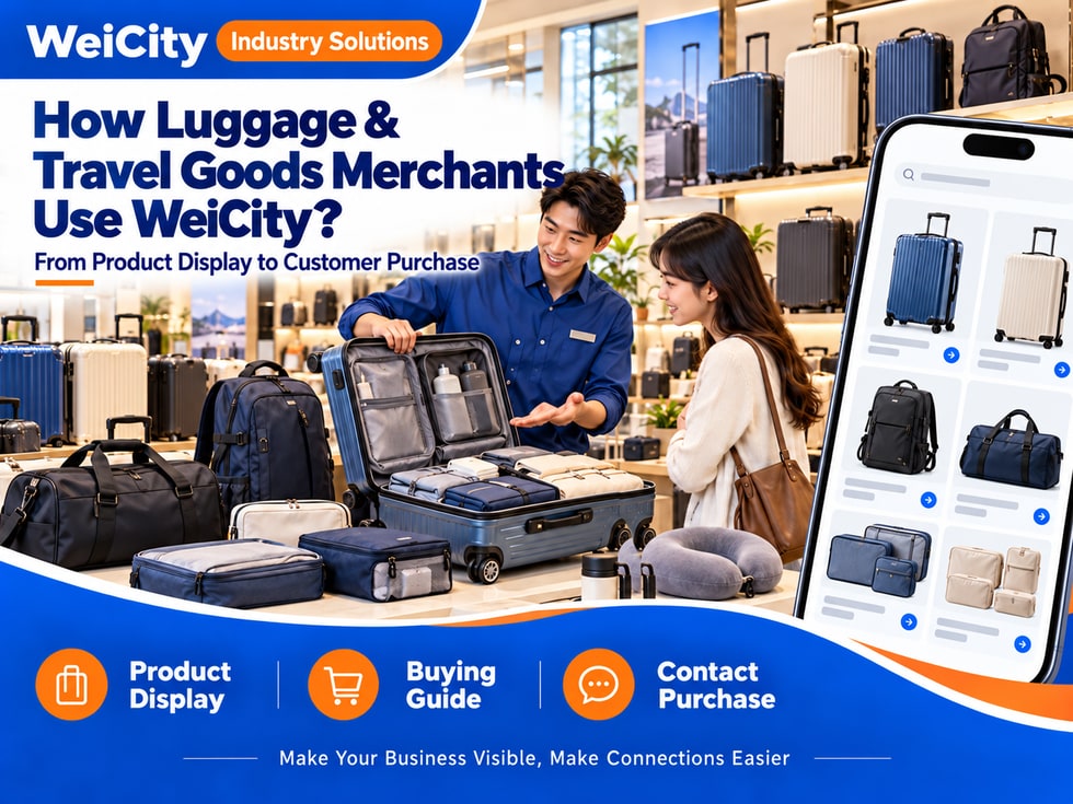 How Luggage and Travel Goods Merchants Can Use WeiCity: From Product Showcase to Customer Selection