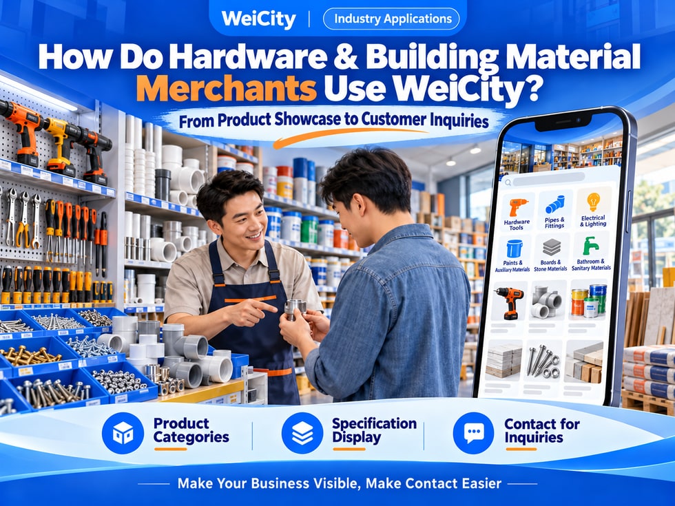 11 How Hardware & Building Materials Merchants Can Use WeiCity: From Product Display to Customer Purchase Inquiries