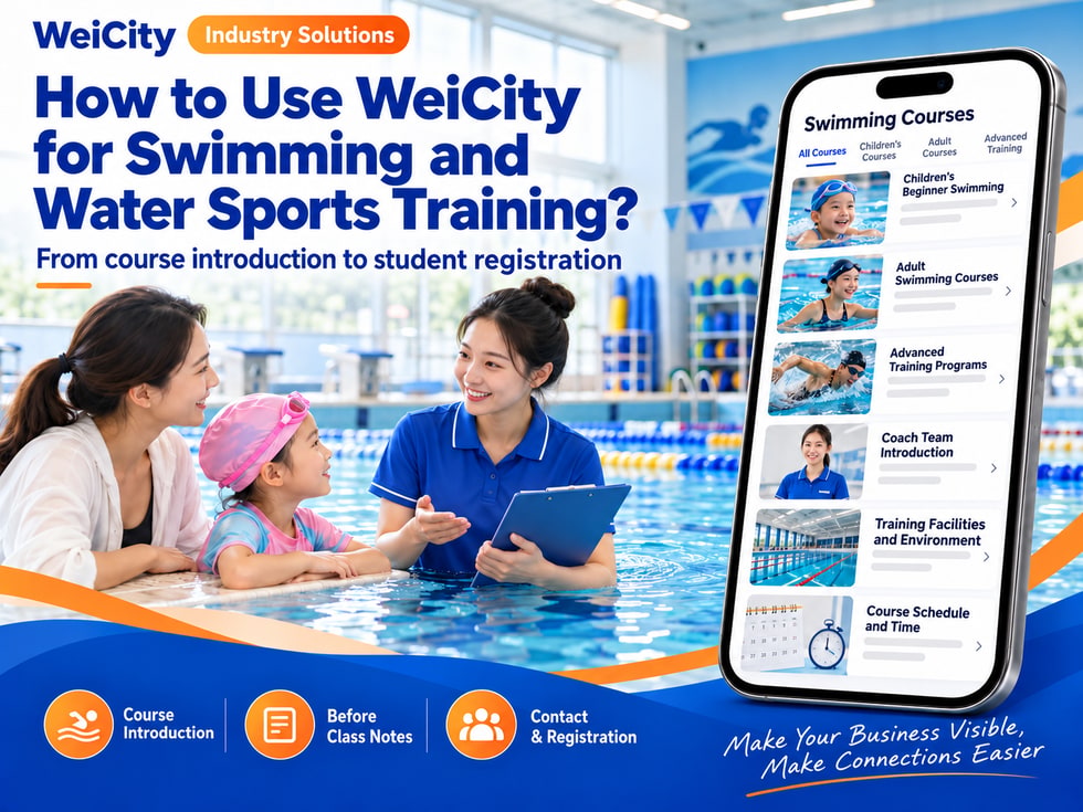 70 How Swimming and Water Sports Training Centers Can Use WeiCity: From Course Introduction to Student Registration