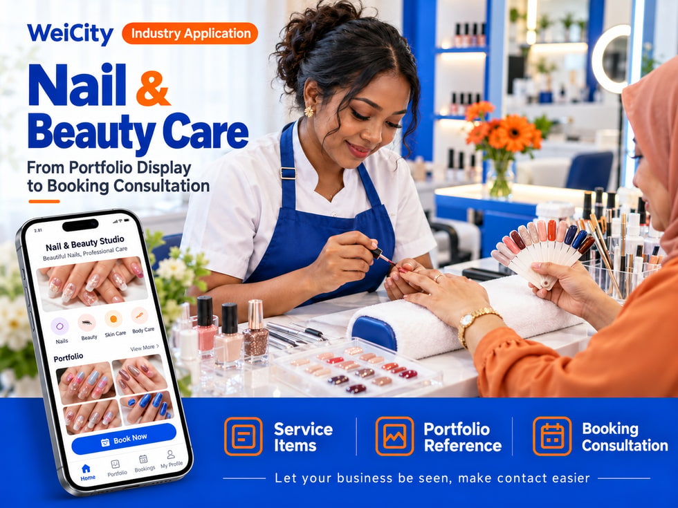 88 How Can Nail and Beauty Care Merchants Use WeiCity? From Portfolio Display to Booking Inquiries