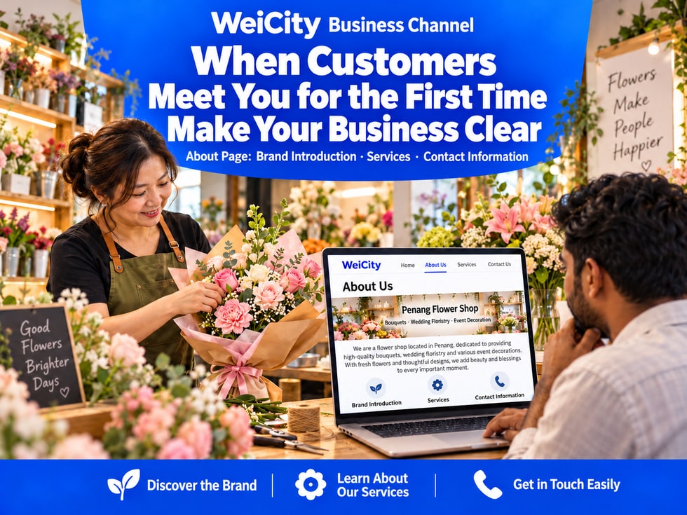 13 ๐ช What do customers look at when they first discover you? Use the WeiCity "About Page" to explain your business clearly