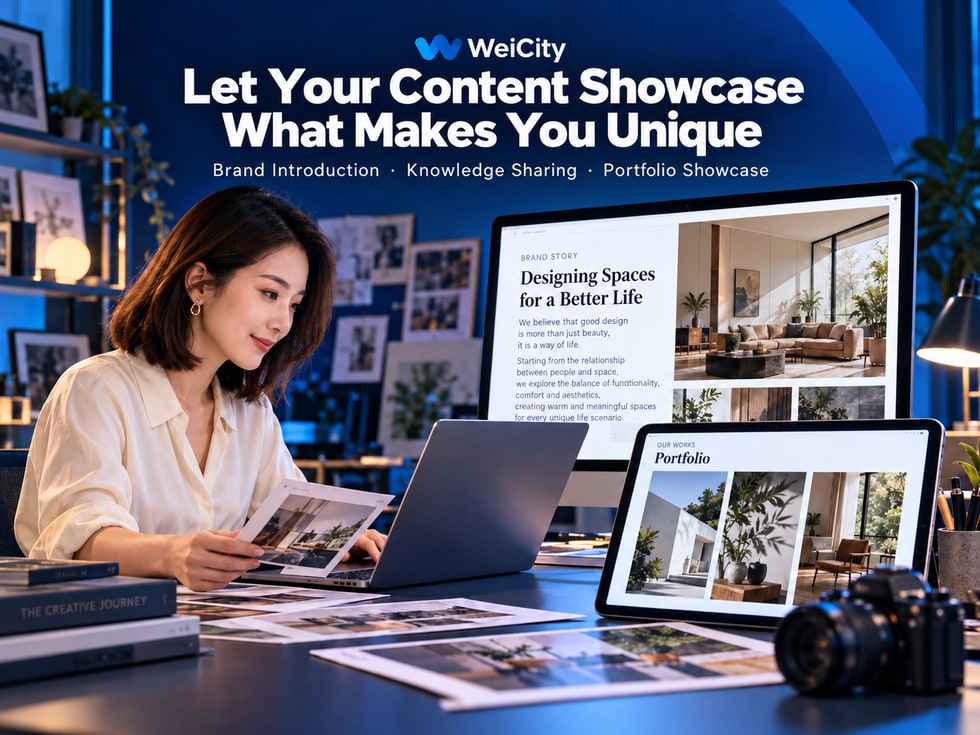 1 WeiCity Articles and Galleries: Use Content to Introduce Your Brand, Knowledge, and Work