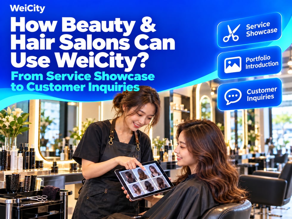 4 How Beauty & Hair Salon Merchants Can Use WeiCity: From Service Display to Customer Inquiries