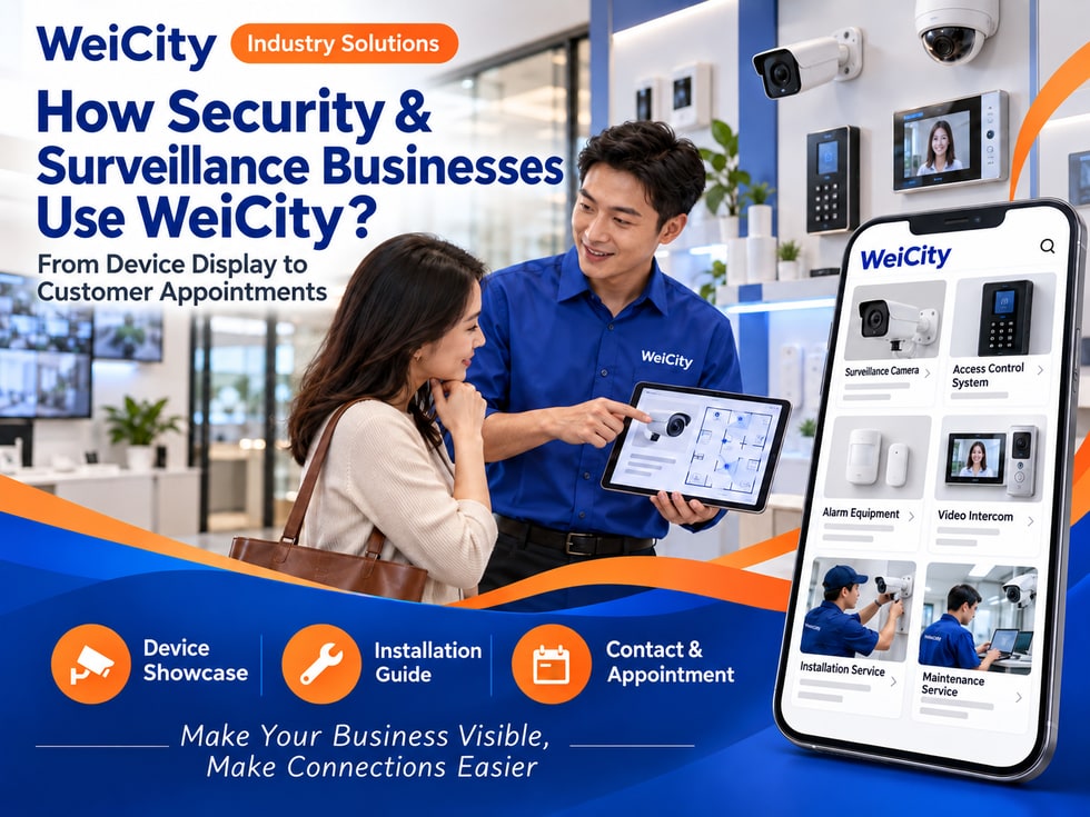 62 How Security and Surveillance Merchants Can Use WeiCity: From Equipment Showcase to Customer Bookings