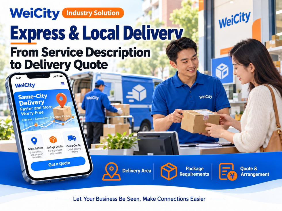73 How Courier and Local Delivery Merchants Can Use WeiCity: From Service Descriptions to Delivery Quotes