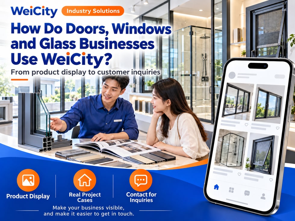 How Door, Window, and Glass Merchants Can Use WeiCity: From Style Showcase to Price Inquiries