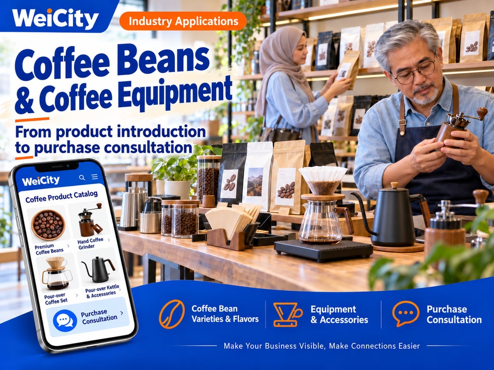 84 How Can Coffee Bean and Coffee Equipment Merchants Use WeiCity? From Product Introduction to Purchase Inquiries