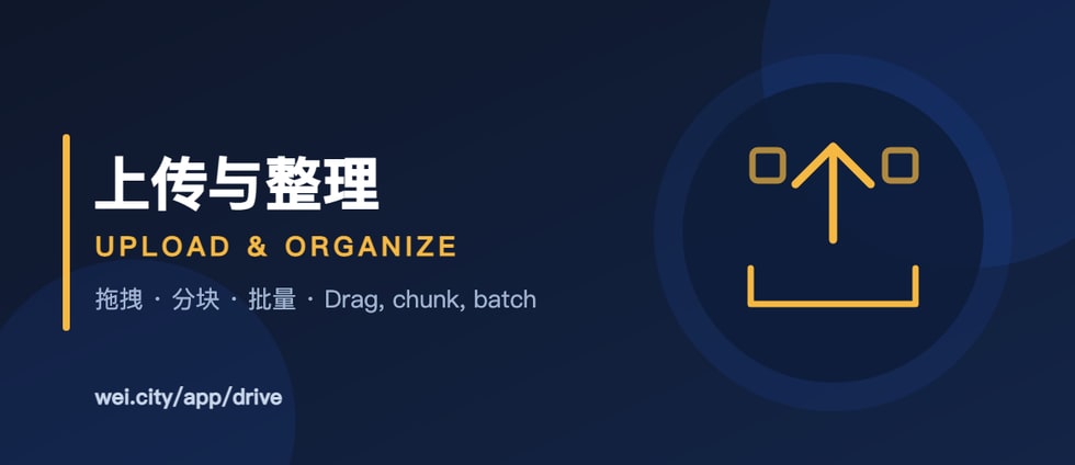 云盘上手指南：注册即用、上传、整理、下载 ｜ Getting Started with WeiCity Drive