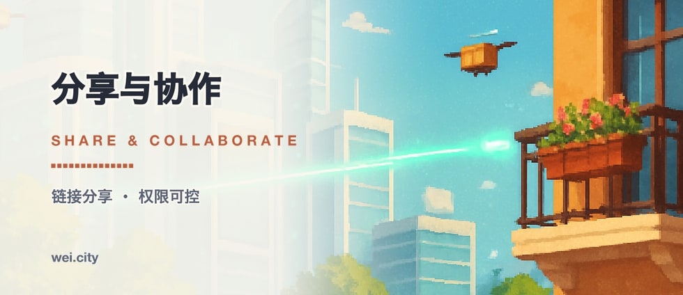 云盘分享与协作全攻略:外链 / 指定人 / 密码 / 禁下载 / 文件夹 / 聊天 | Sharing & Collaboration Guide