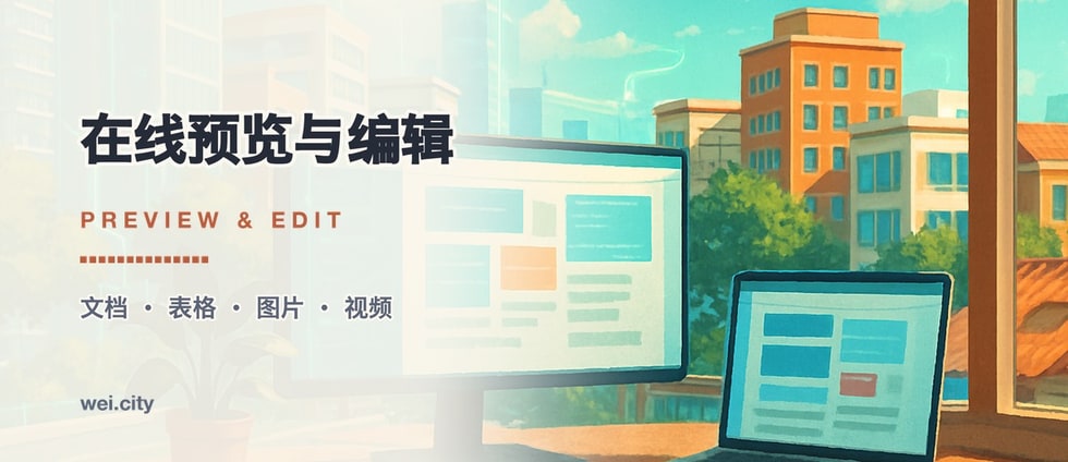 云盘在线预览与 Office 在线编辑：文档不下载也能看、能改 ｜ Preview & Online Office Editing
